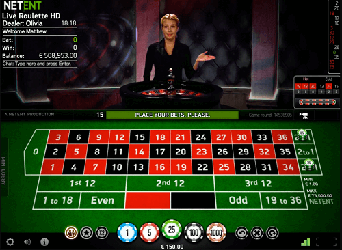 Play European Roulette Live