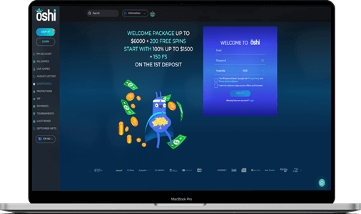 Oshi Casino Welcome Bonus