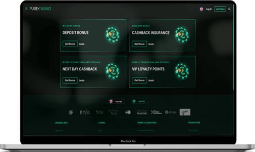 Pure casino bonuses