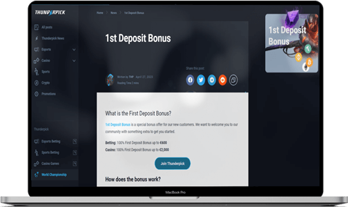 Thunderpick Casino Crypto Bonus