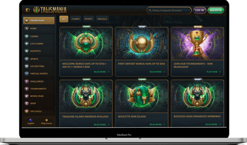 Talismania Casino Bonuses
