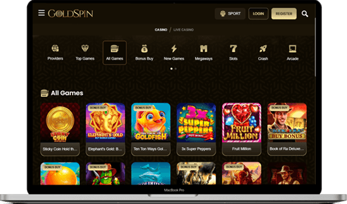Games at GoldSpin Casino