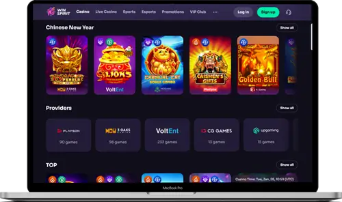 WinSpirit Casino Game Selection