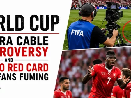 World Cup Live: Camera Cable Controversy and Embolo Red Card Leave Fans Fuming